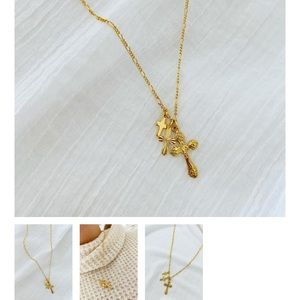 Never worn ALV Jewels Rosa Cross Trio Necklace
